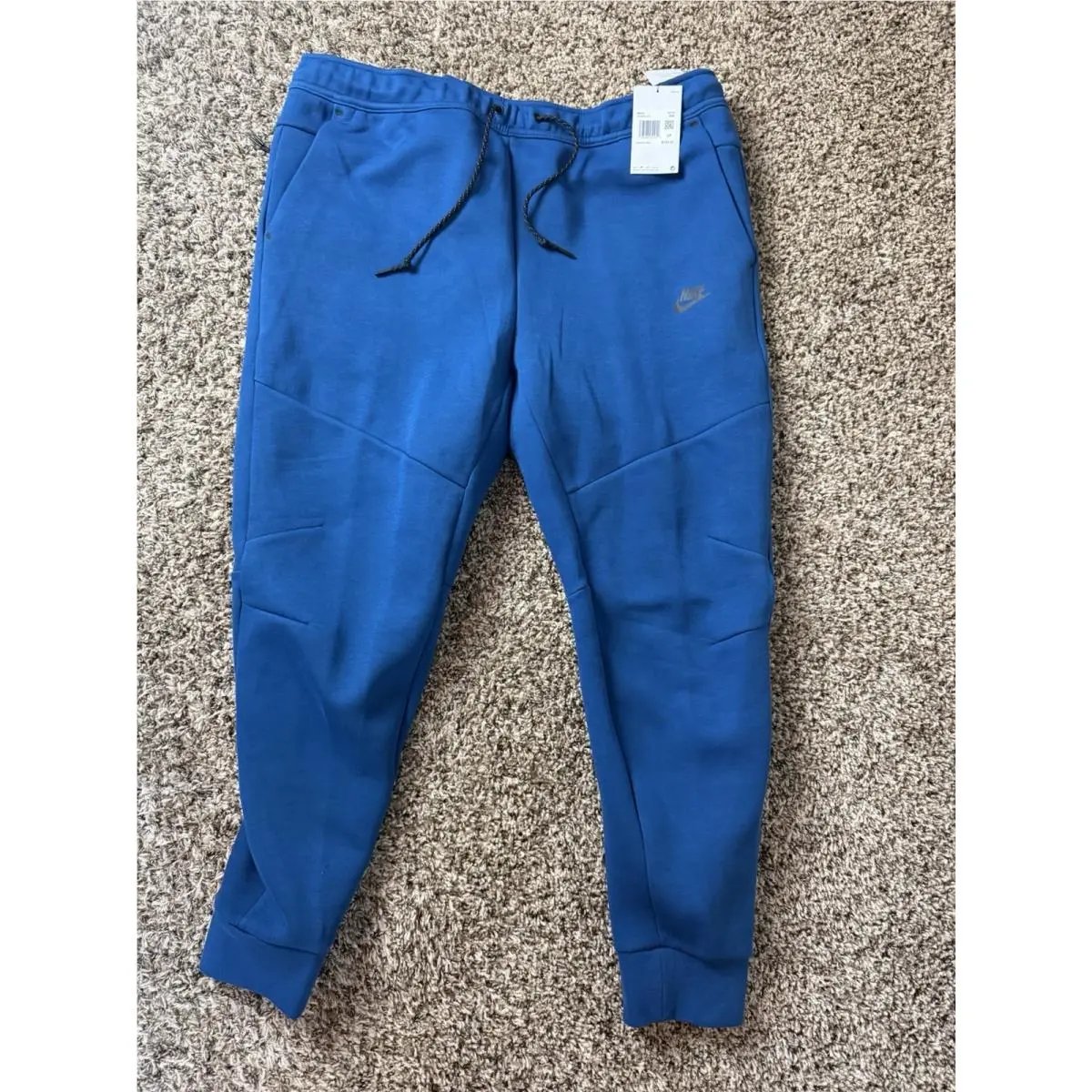Nike Tech Fleece Joggers Court Blue Black HV0959-476 Men`s 2XL