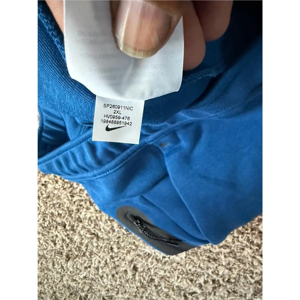 Nike clothing - Nike Tech - Tech - HV0959476 - Court Blue / Black (UPC: 198488920177) 4