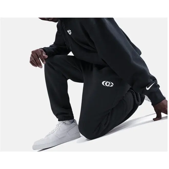 Nike clothing - Caitlin Clark Nike Fleece Cuffed Basketball Pants - DQ5475-010 - Black 2