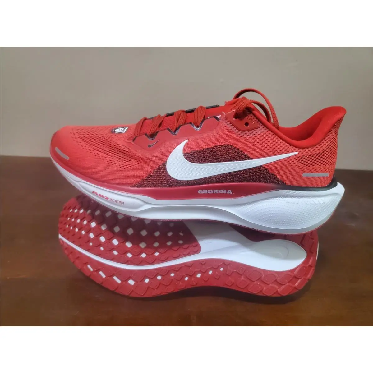 Men`s Nike Zoom Pegasus 41 Georgia FZ5115 600 Red/white/black SZ 9