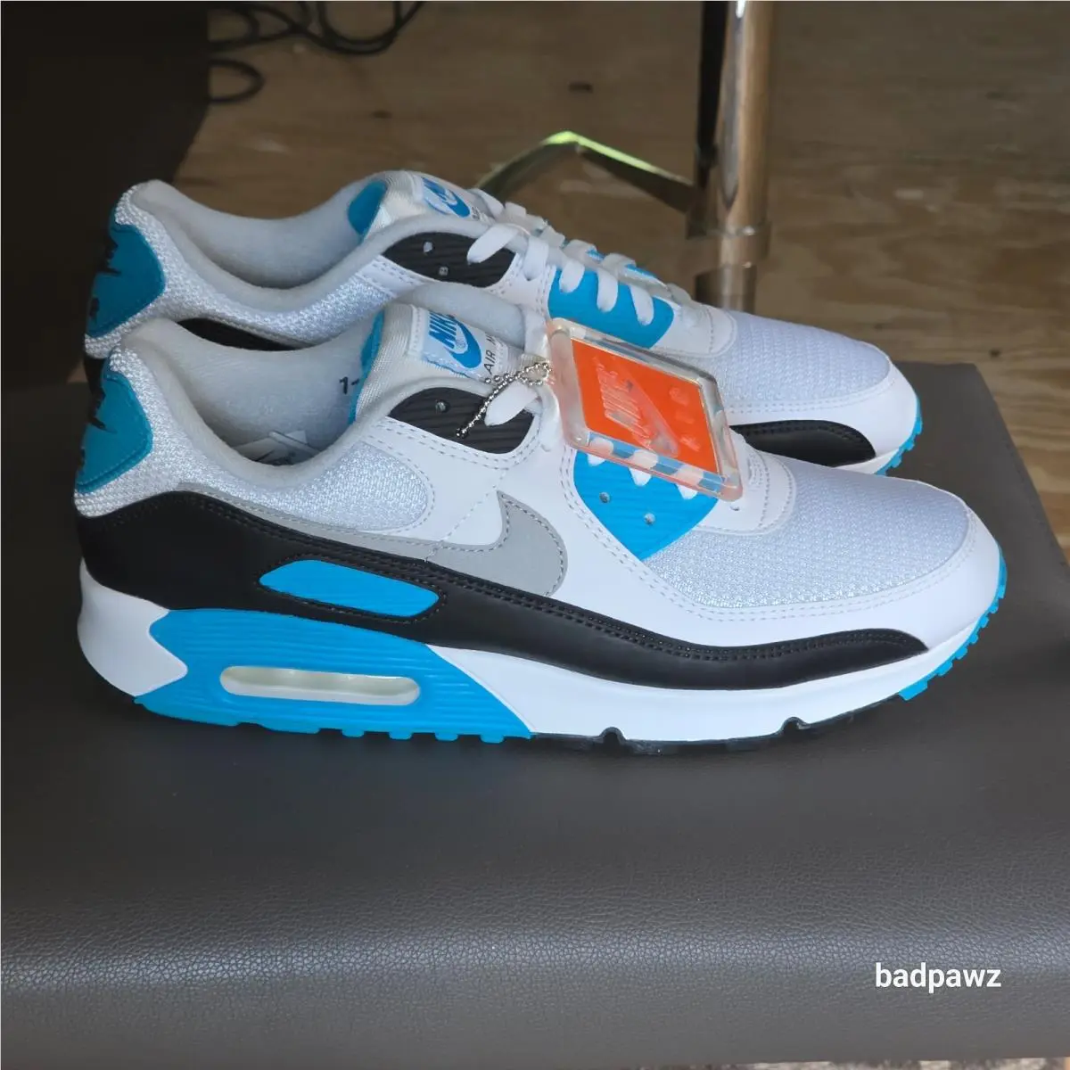 Nike shoes - Nike Air Max 90 - Air Max - CJ6779-100 - Blue, Manufacturer: White/Black/Grey Fog/Laser Blue (UPC: 0194276554883) 0