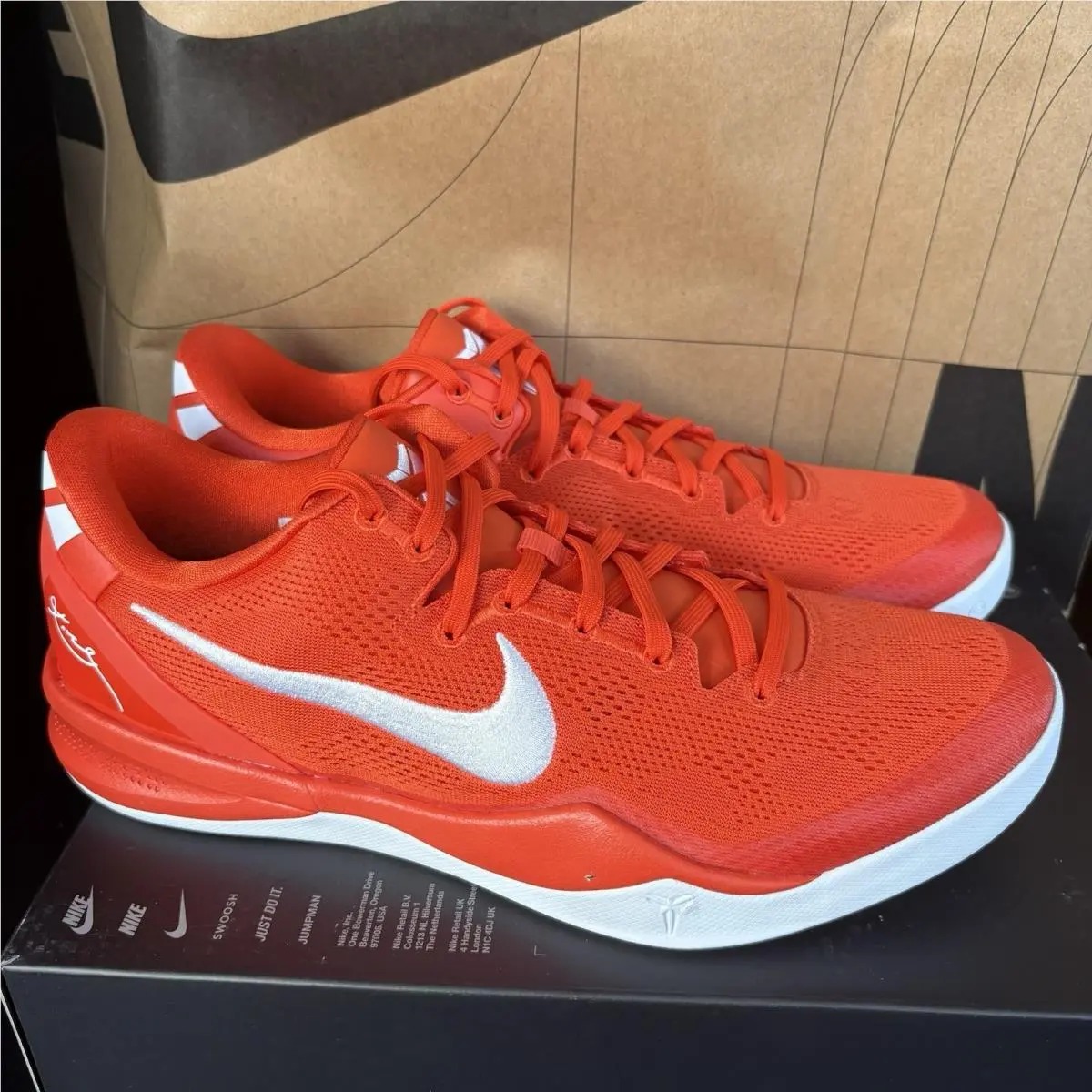 Nike Kobe 8 Protro TB Promo Team Orange White Nby HM6469-800 Men Size 12