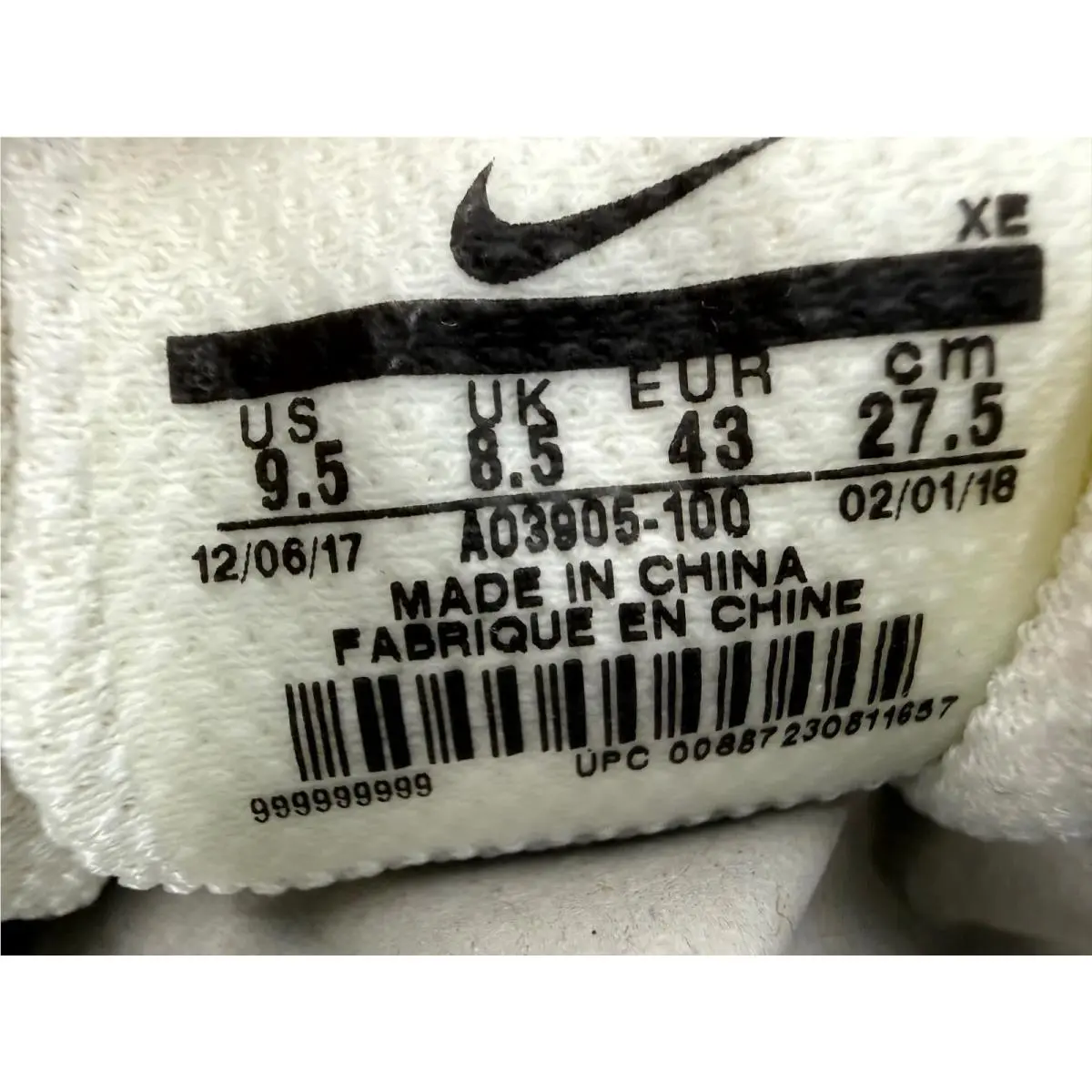 Nike shoes - Nike Air Zoom Pegasus - Air Zoom Pegasus - AO3905-100 - White/Black-Pure Platinum, Manufacturer: White/Black-Pure Platinum 3