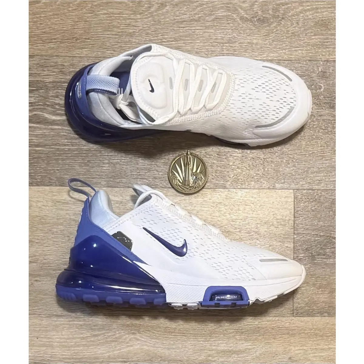 Nike shoes - Nike Air Max 270 Premium - IO9884-107 - White / Football Grey / Sapphire / Metallic Silver (UPC: 198728483844) 0