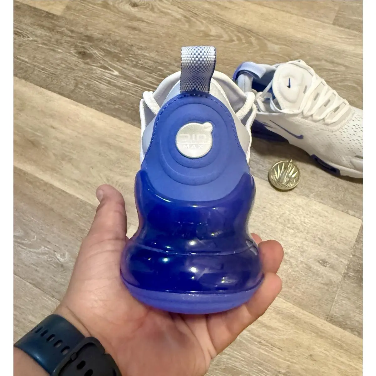 Nike shoes - Nike Air Max 270 Premium - IO9884-107 - White / Football Grey / Sapphire / Metallic Silver (UPC: 198728483844) 1