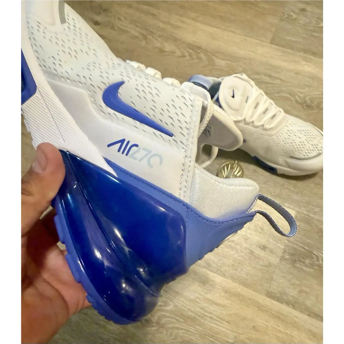 Nike shoes - Nike Air Max 270 Premium - IO9884-107 - White / Football Grey / Sapphire / Metallic Silver (UPC: 198728483844) 2