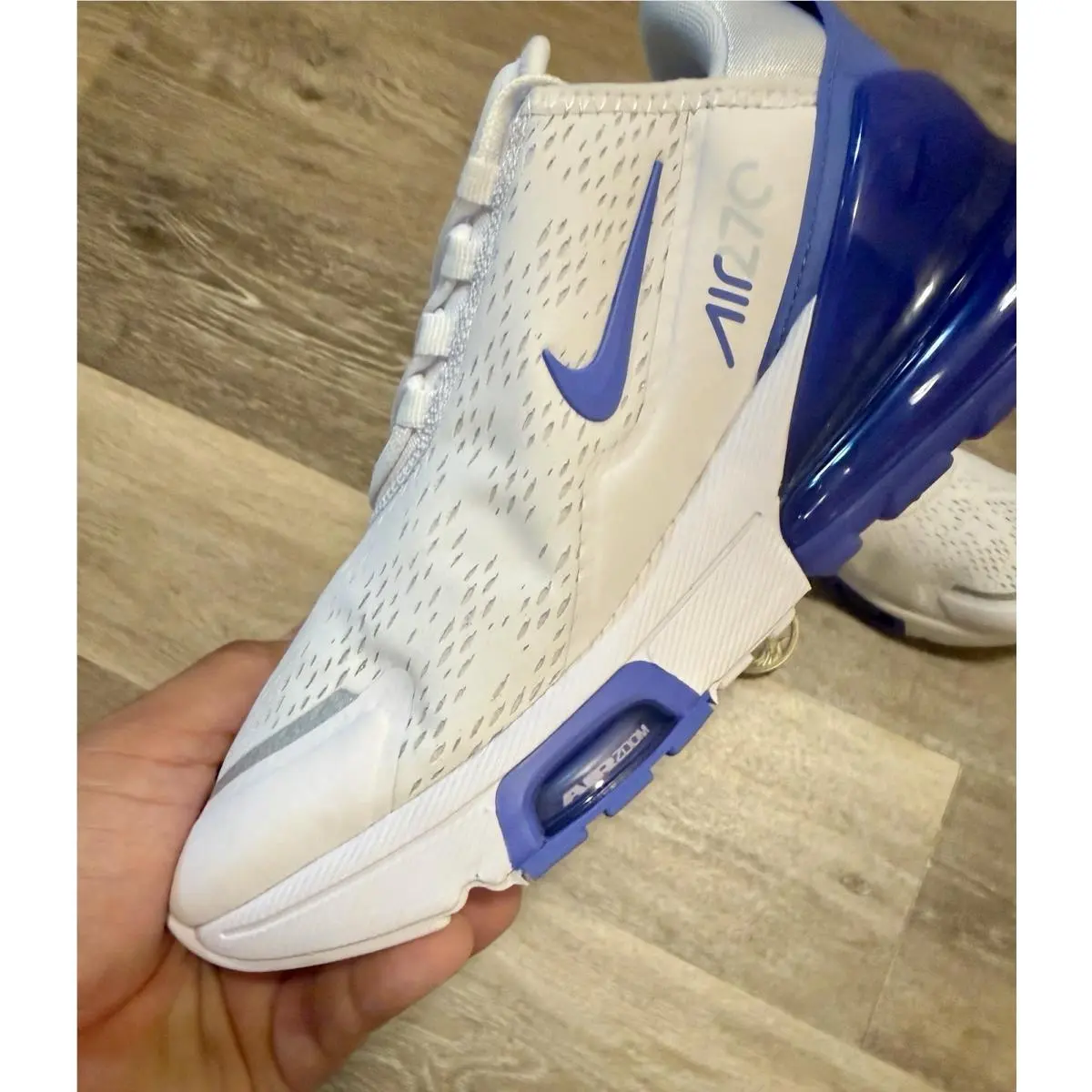 Nike shoes - Nike Air Max 270 Premium - IO9884-107 - White / Football Grey / Sapphire / Metallic Silver (UPC: 198728483844) 3