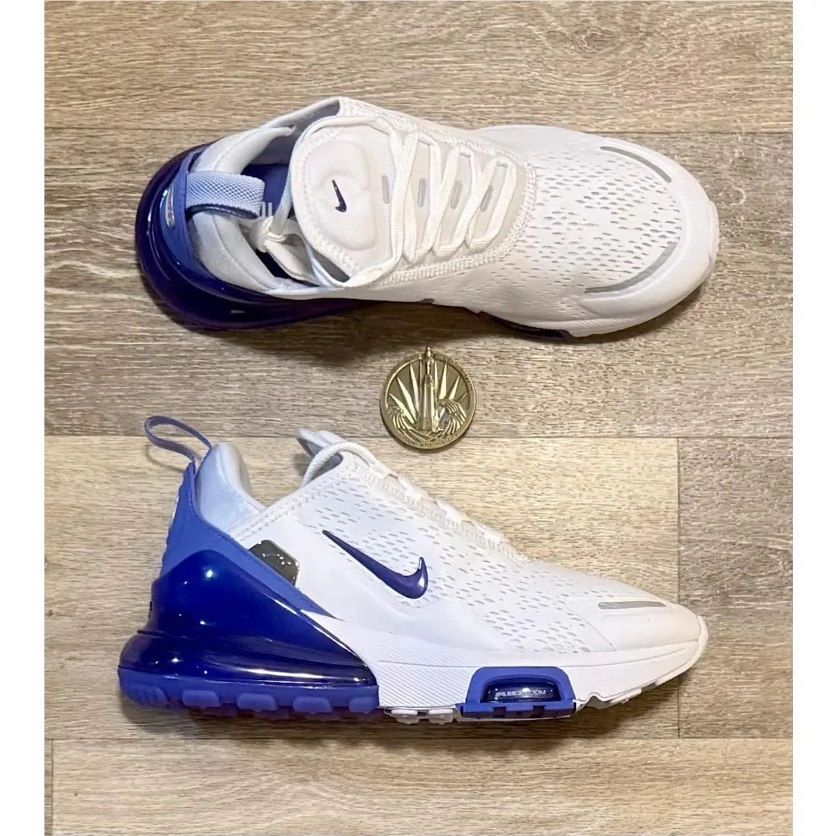 Nike shoes - Nike Air Max 270 Premium - IO9884-107 - White / Football Grey / Sapphire / Metallic Silver (UPC: 198728483844) 6