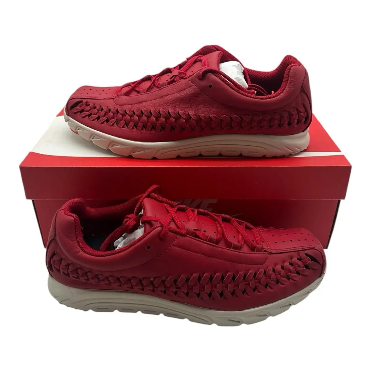 Nike Mayfly Woven Shoes Mens Size 9 Gym Red Orewood Lace Up Sneakers 833132-601 - Red