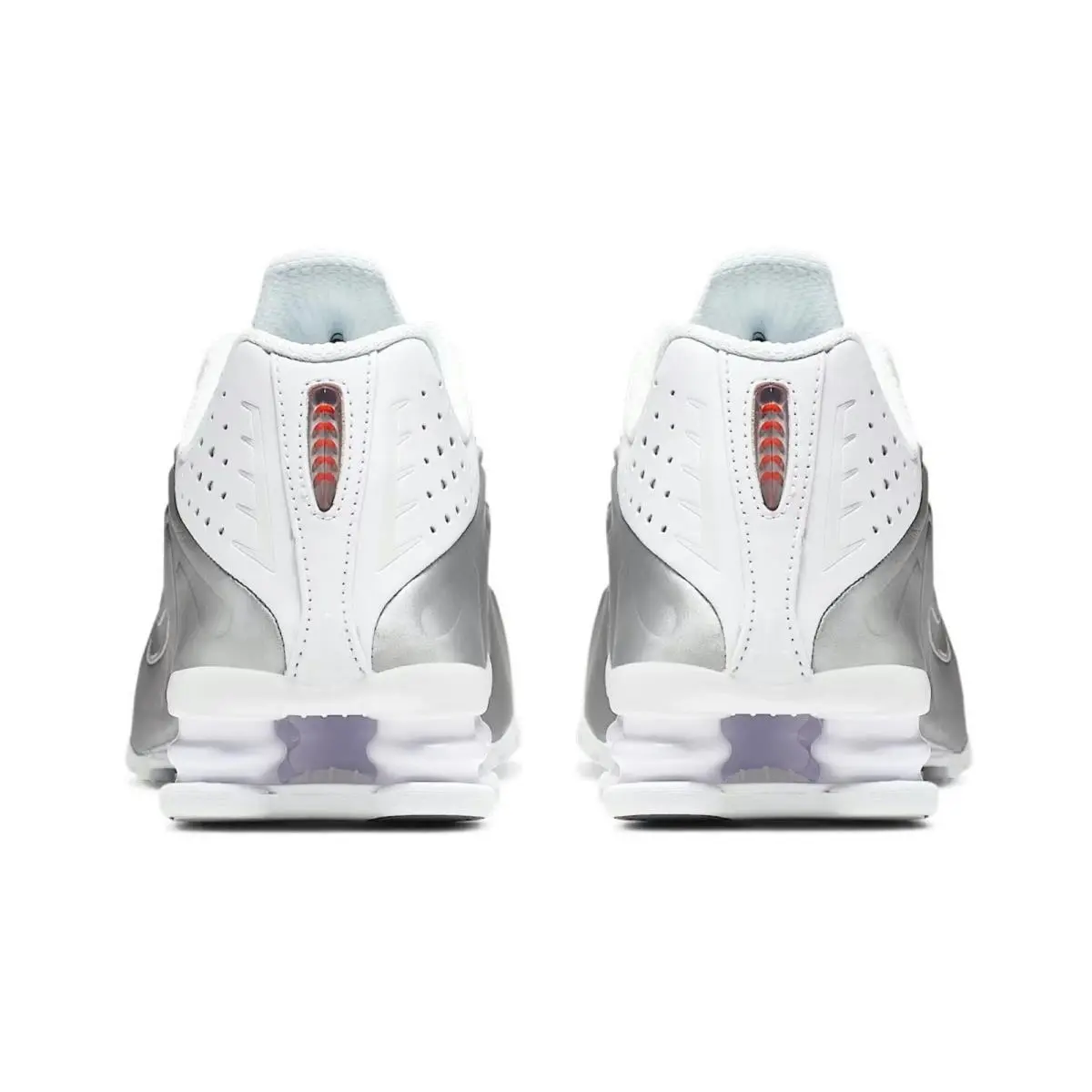 Nike shoes - Nike Shox - Shox - Silver, Manufacturer: White/Metallic Silver/Max Orange/White 21