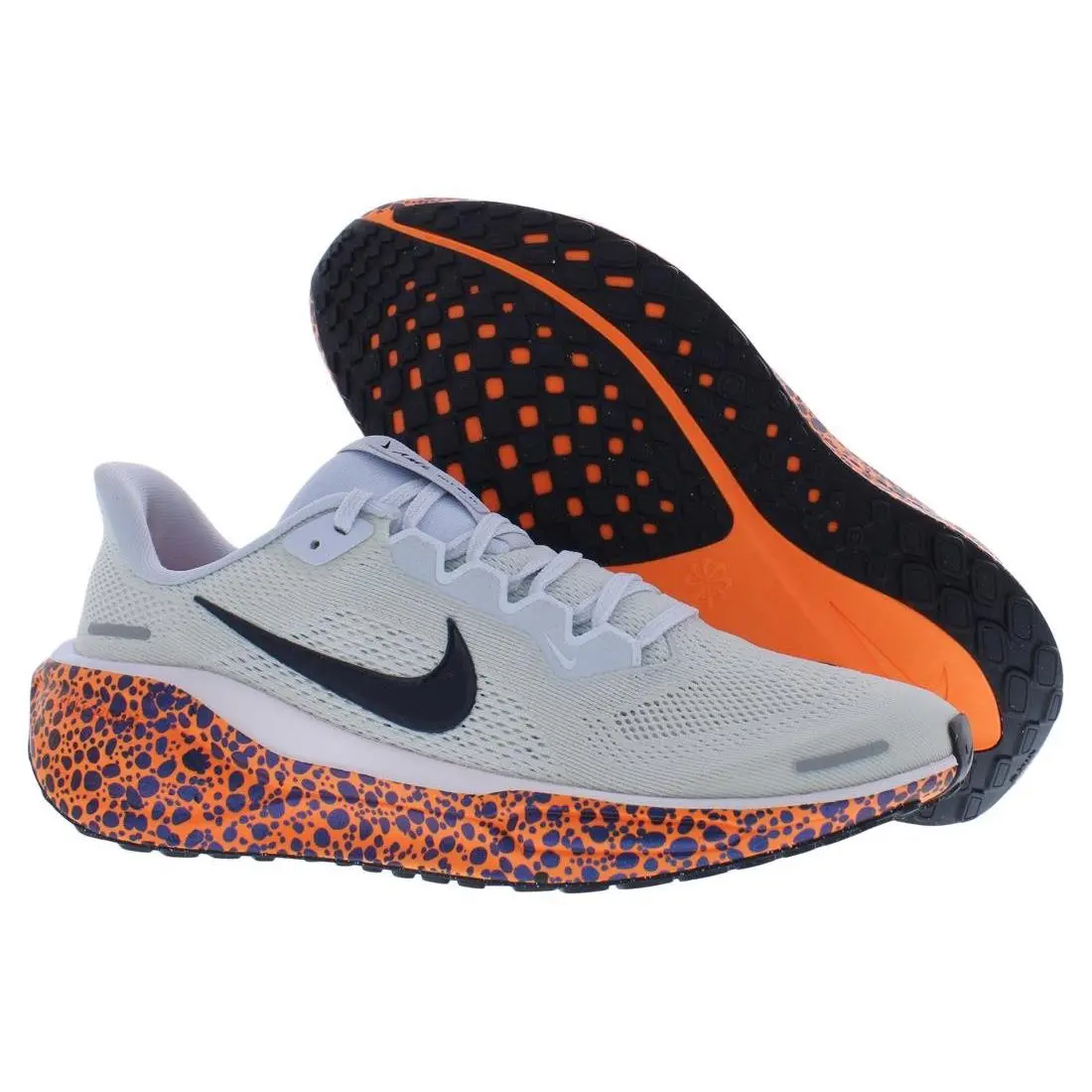 Nike Pegasus 41 Electric GS Boys Shoes Size 7 Color: Football Grey/total - Football Grey/Total Orange/Dark Obsidian, Main: Grey