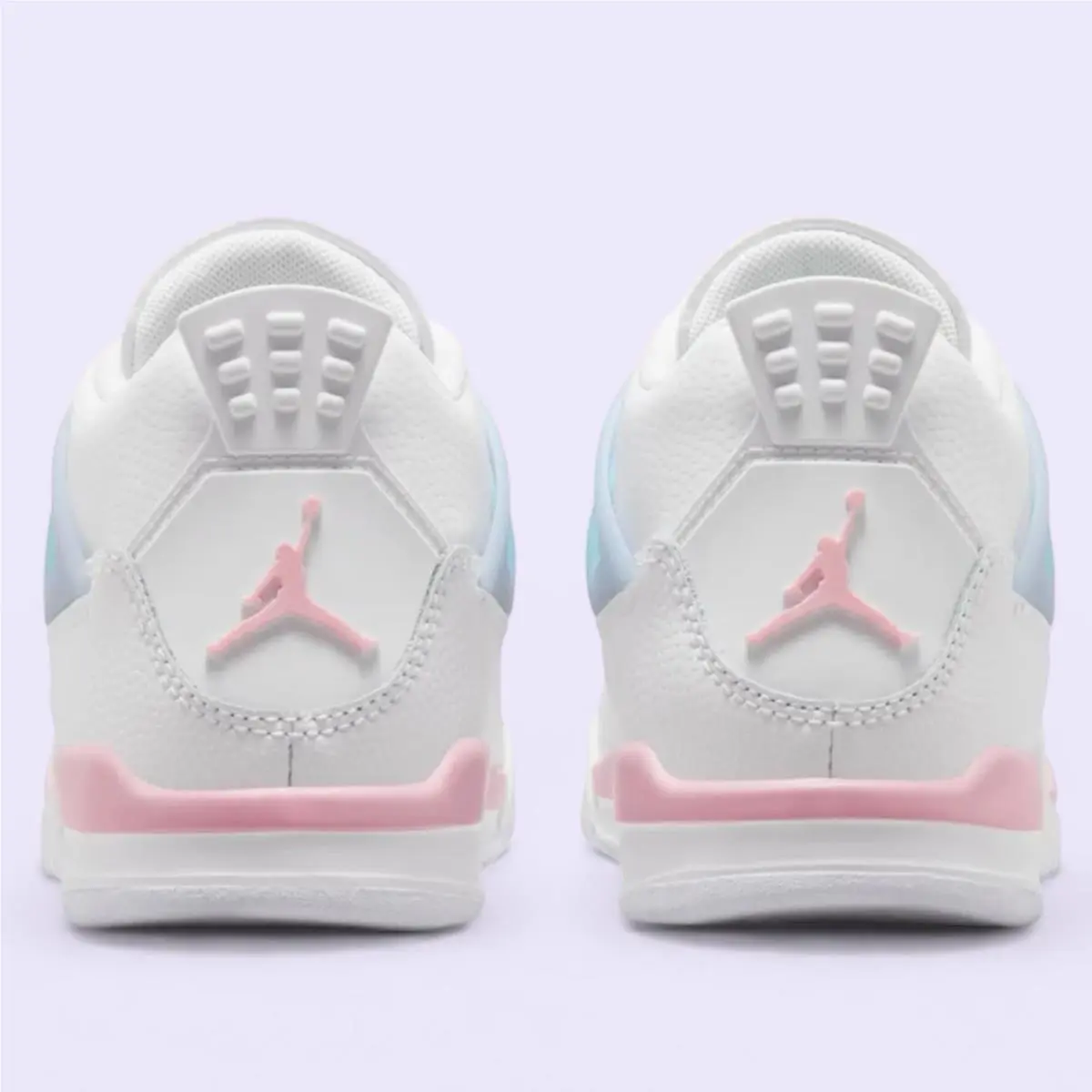 Nike shoes - Jordan 4 Retro - Retro - White/Medium Soft Pink/Half Blue-Vapor Green 5