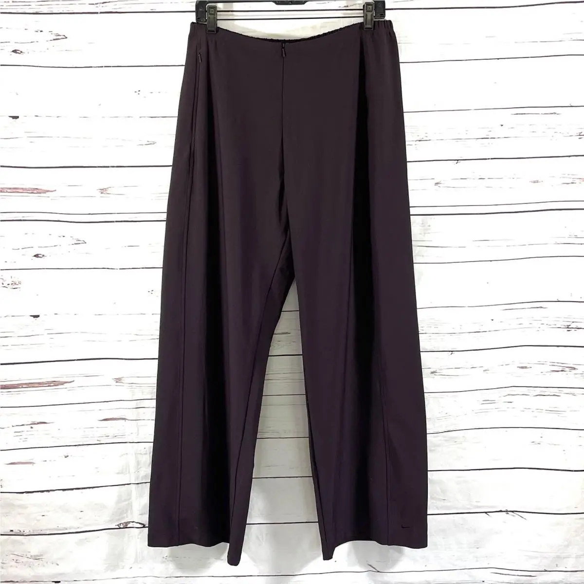 Dri-fit Women`s Wide-leg Pants Stretch Brown Size L Fits 12-14 by Nike