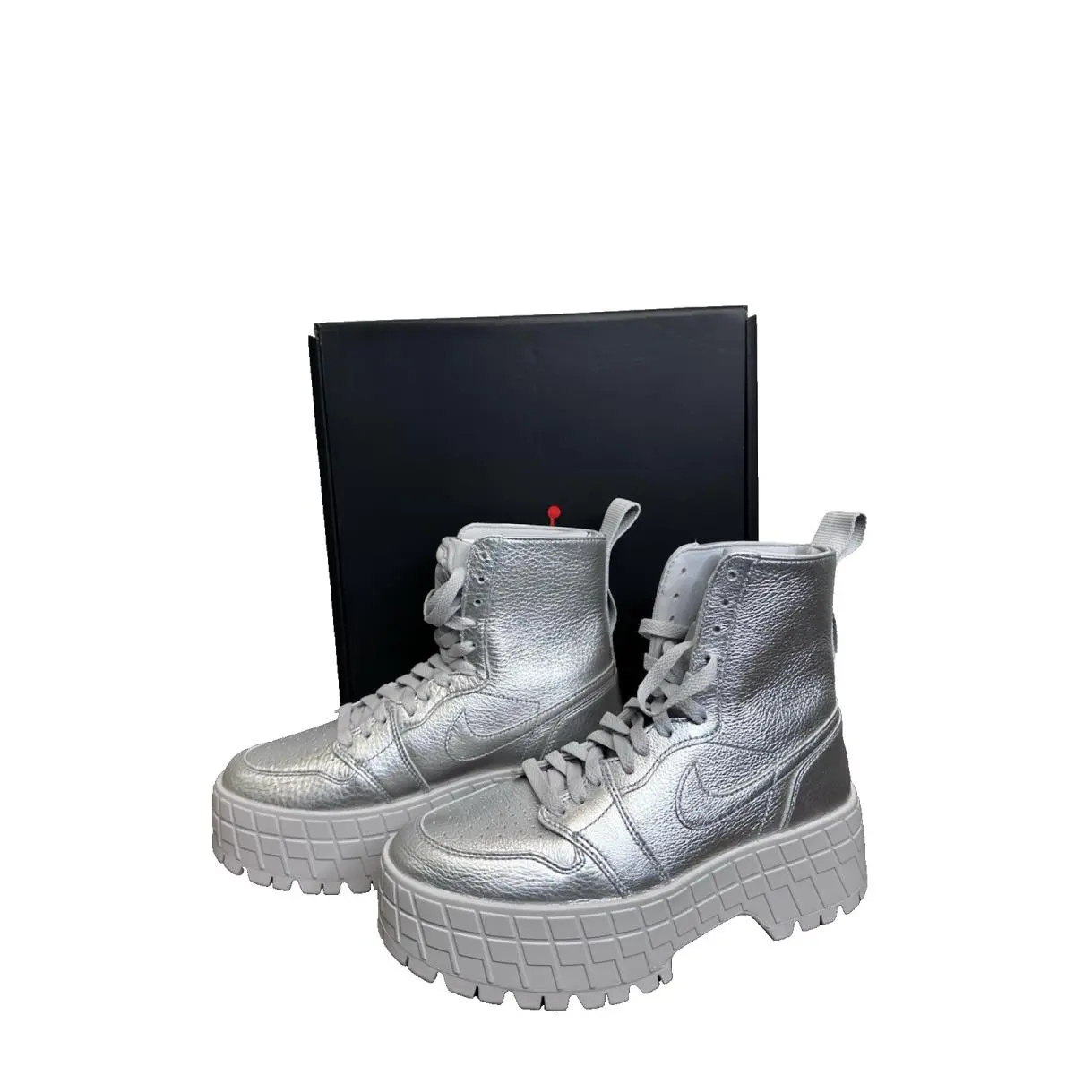 Air Jordan 1 Brooklyn `metallic Silver Women Sizes 8 FJ5737-002