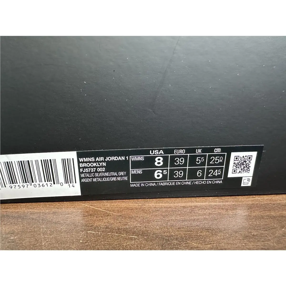 Nike shoes - Nike Air Jordan 1 - Air - FJ5737-002 - Metallic Silver/Metallic Silver-Neutral Grey 1