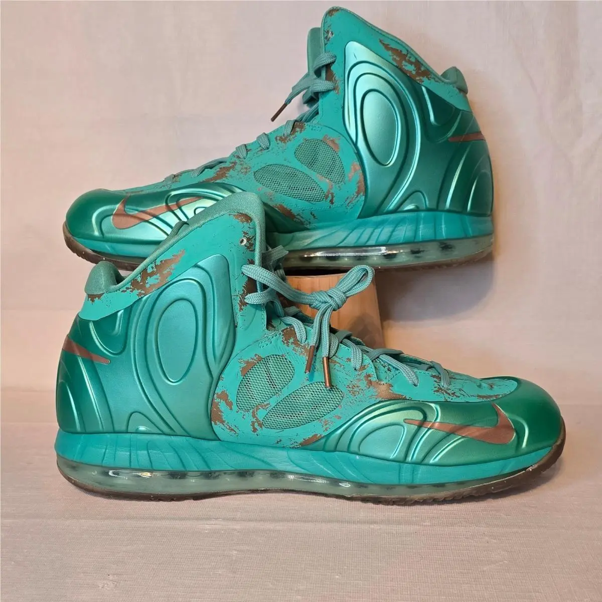 Nike Air Max Hyperposite Statue of Liberty South Beach Sz 14 Teal Brnz Nos 2012