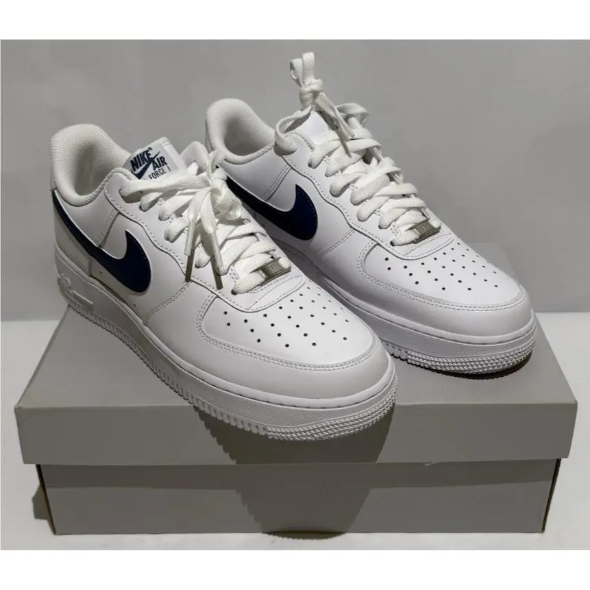 Nike Air Force 1 `07 White College Navy Mens Size 9