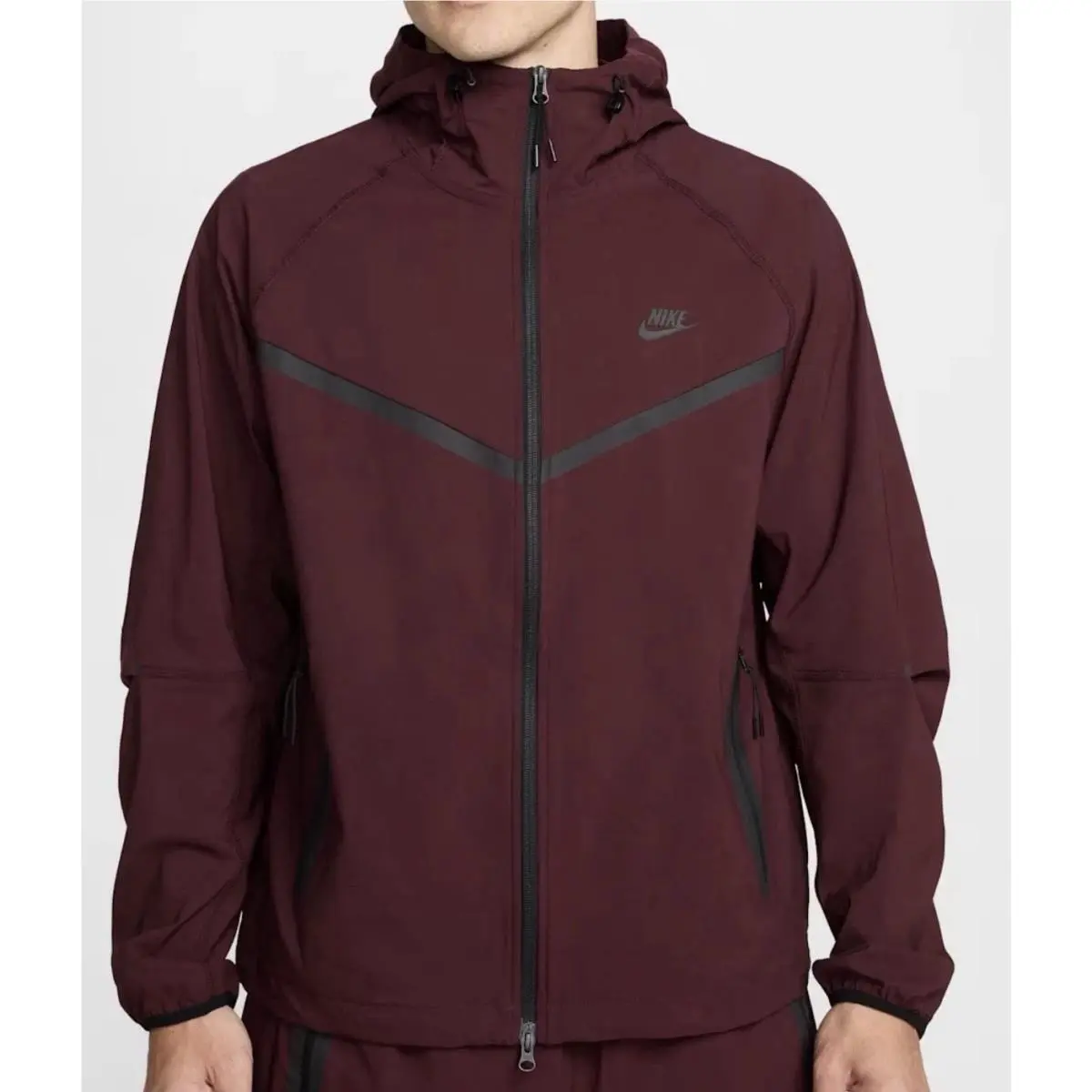 Men`s Nike Tech Woven Jacket Burgundy Crush HM7151-619 Sz X-large