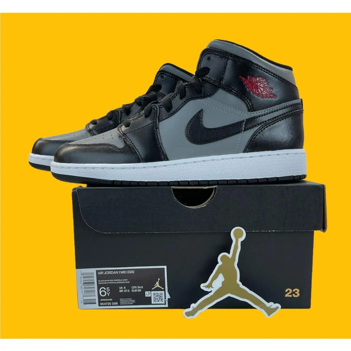 Nike shoes - Jordan 1 Mid - Mid - 654725-096 - Black 1
