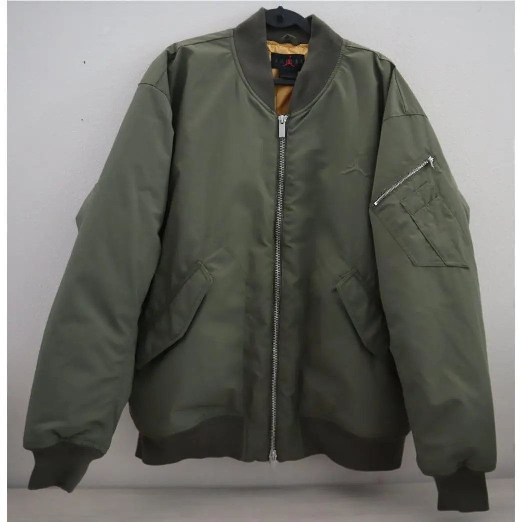 Jordan FV7267-222 Men`s Sz 2XL Olive Green Renegade Bomber Jacket
