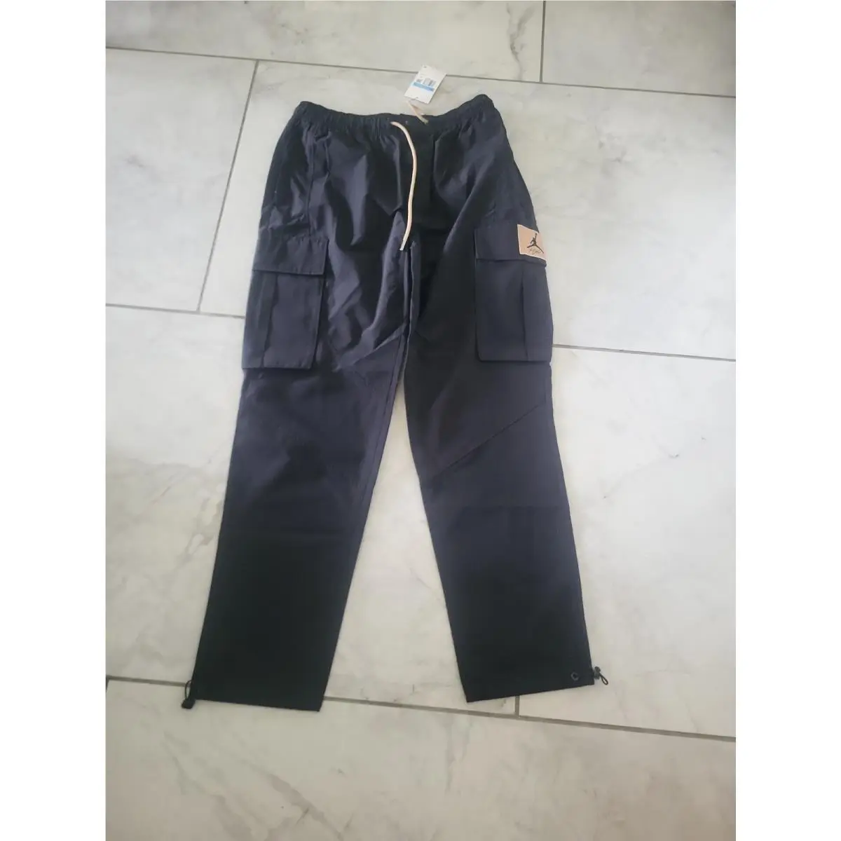 Jordan Flight Men`s Utility Cargo Lightweight Athletic Black Pants Medium by Nike