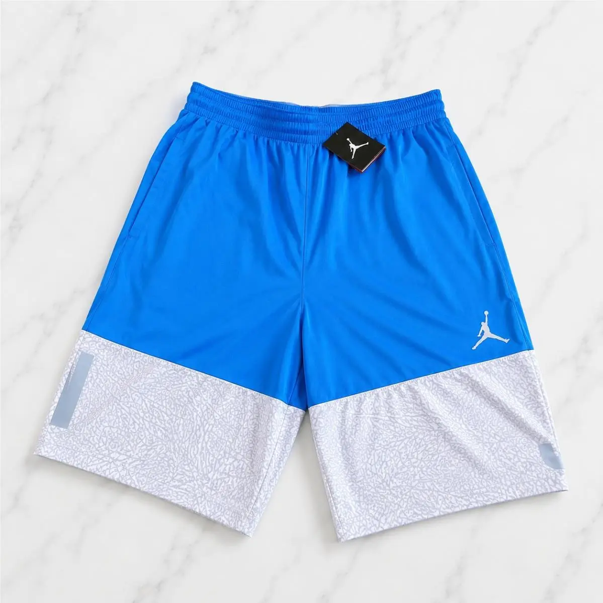 Jordan  Mens Blackout Basketball Shorts Elephant Print Unc Blue XL AJ5559 by Nike