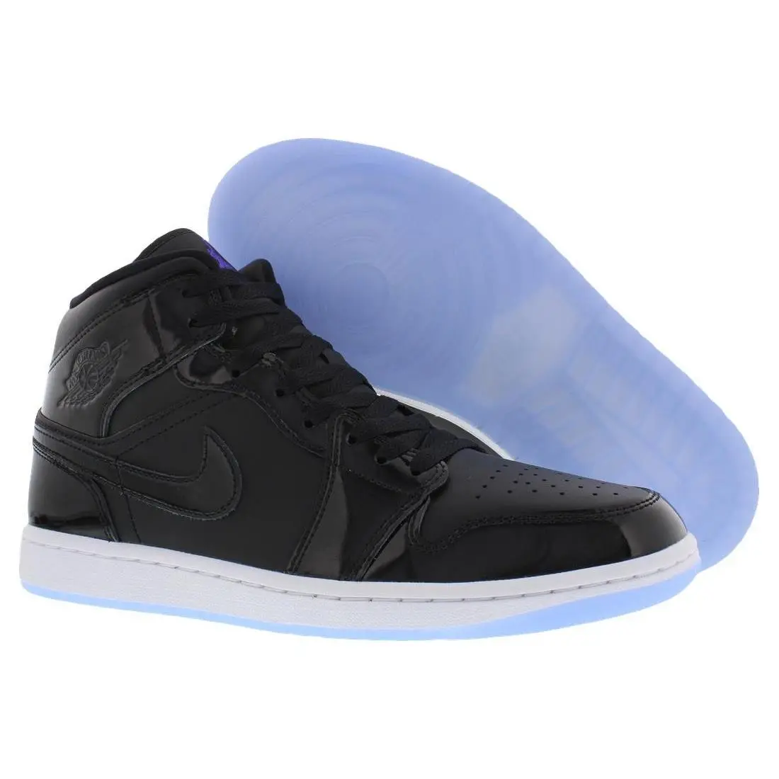 Nike Air Jordan 1 Mid SE Mens Shoes Size 9.5 Color: Black/dark Concord/white