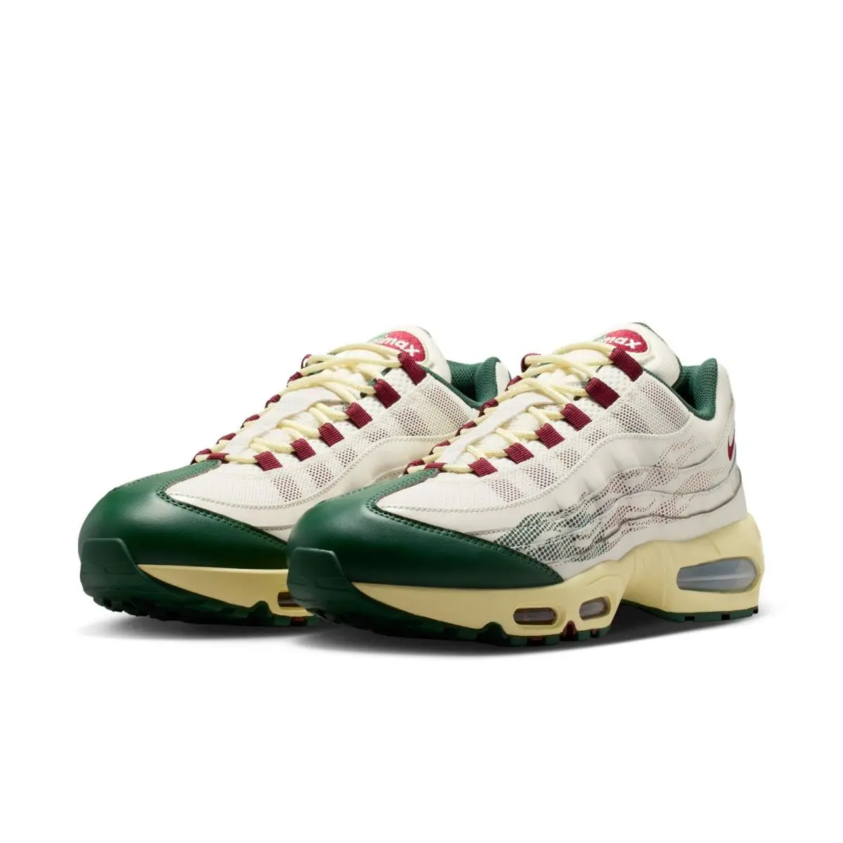 Mens Nike Air Max 95 Big Bubble SE IR5900-030 Sneaker Athletic New-size 14 - PHANTOM/TEAM RED-FIR-ALABASTER