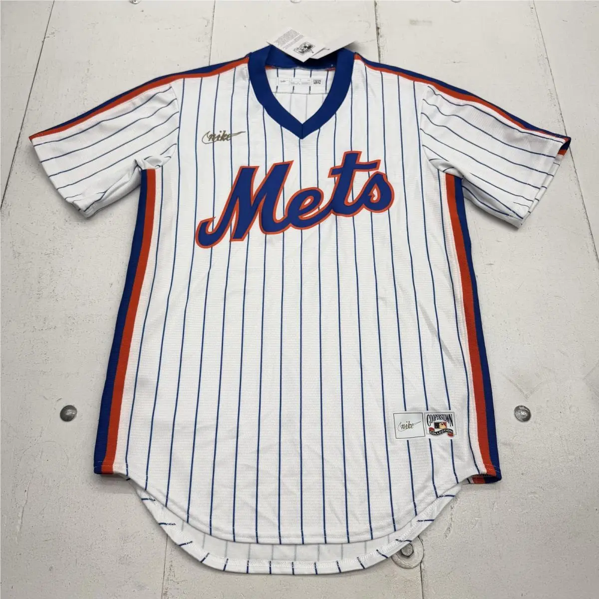 York Mets Baseball Jersey Mens Small White Mlb Nike Cooperstown Collection