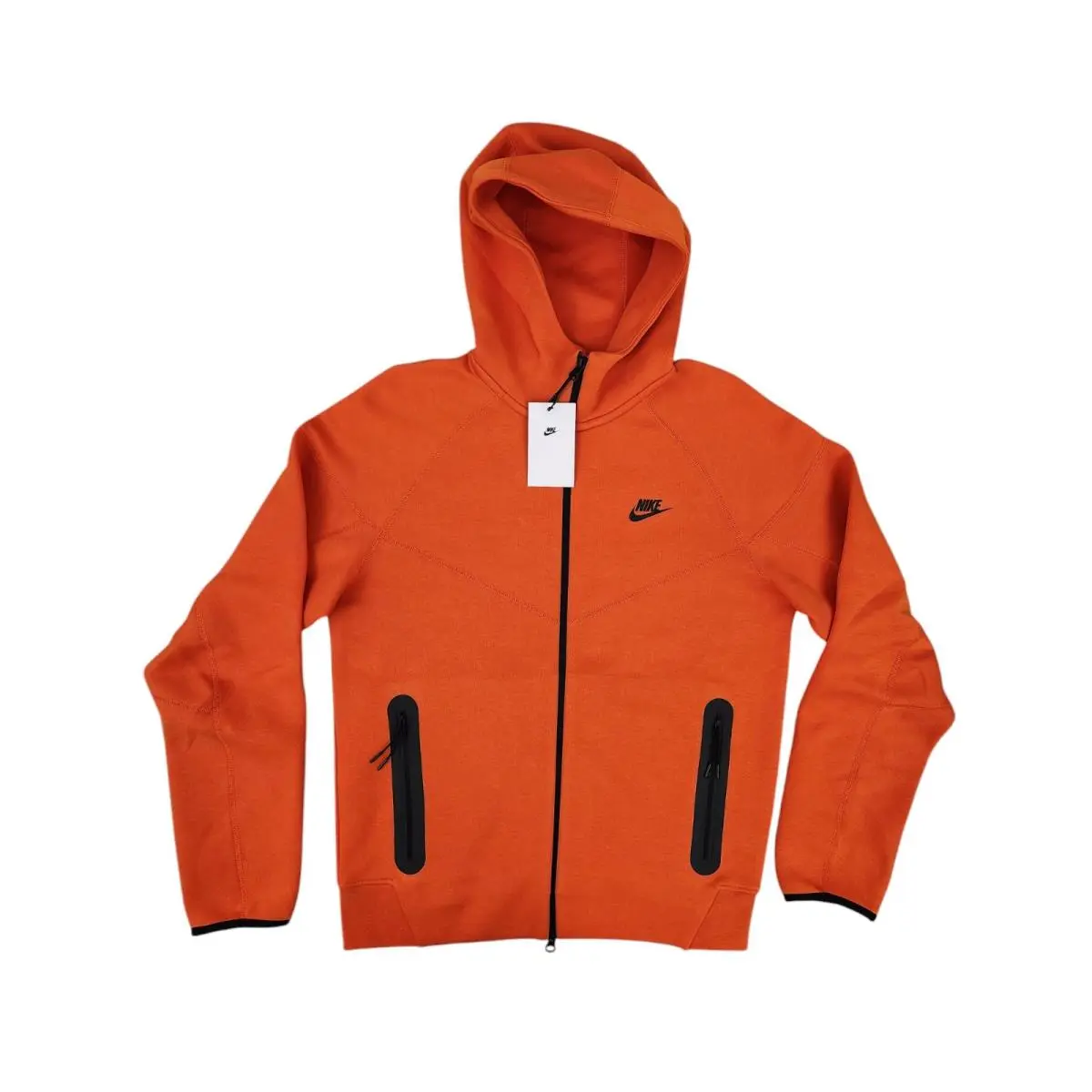 Tech Fleece Windrunner FB7921-893 Men`s Orange Full-zip Hoodie Medium by Nike
