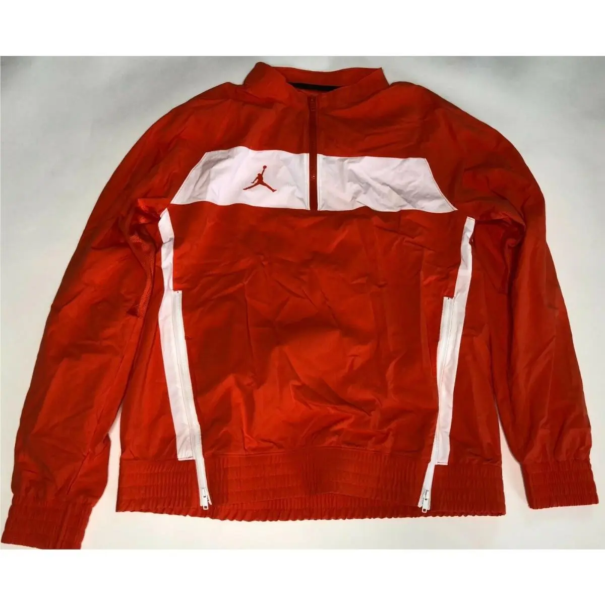 Nike Jordan Team Woven Long Sleeve Jacket Orange Men`s CD2218-820 Sz S