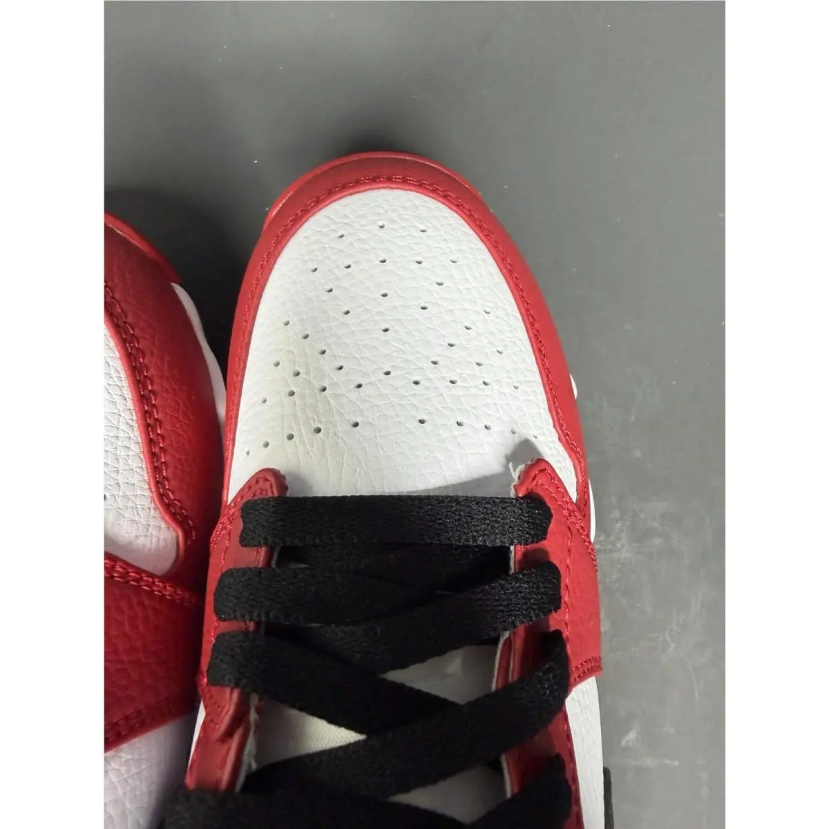 Nike shoes - Jordan 1 Low Youth Cleat - White / Black-Gym Red (UPC: 197594749481) 5