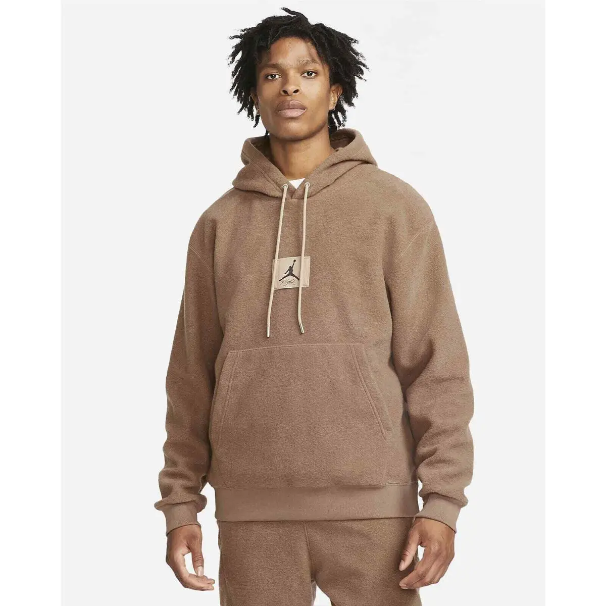 Nike Air Jordan Men Prestige Flight Heritage Tan Pullover Hoodie sz M DC9584-256