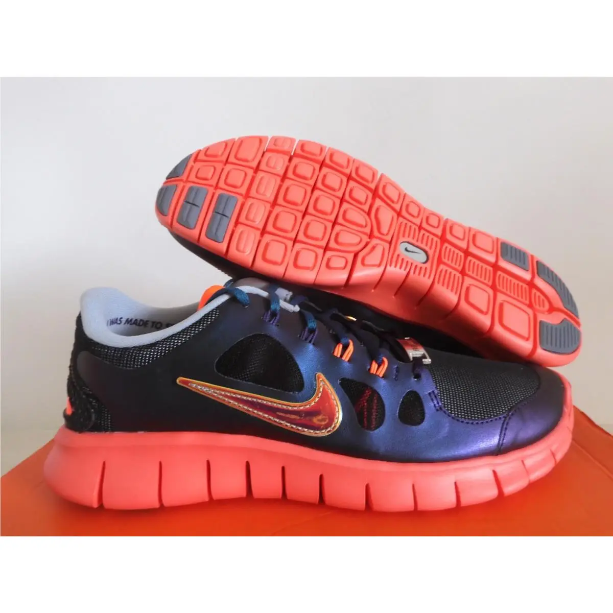 Nike Free 5.0 DB GS Doernbecher Wolf Grey-crimson-purple Sz 7Y 639871-065