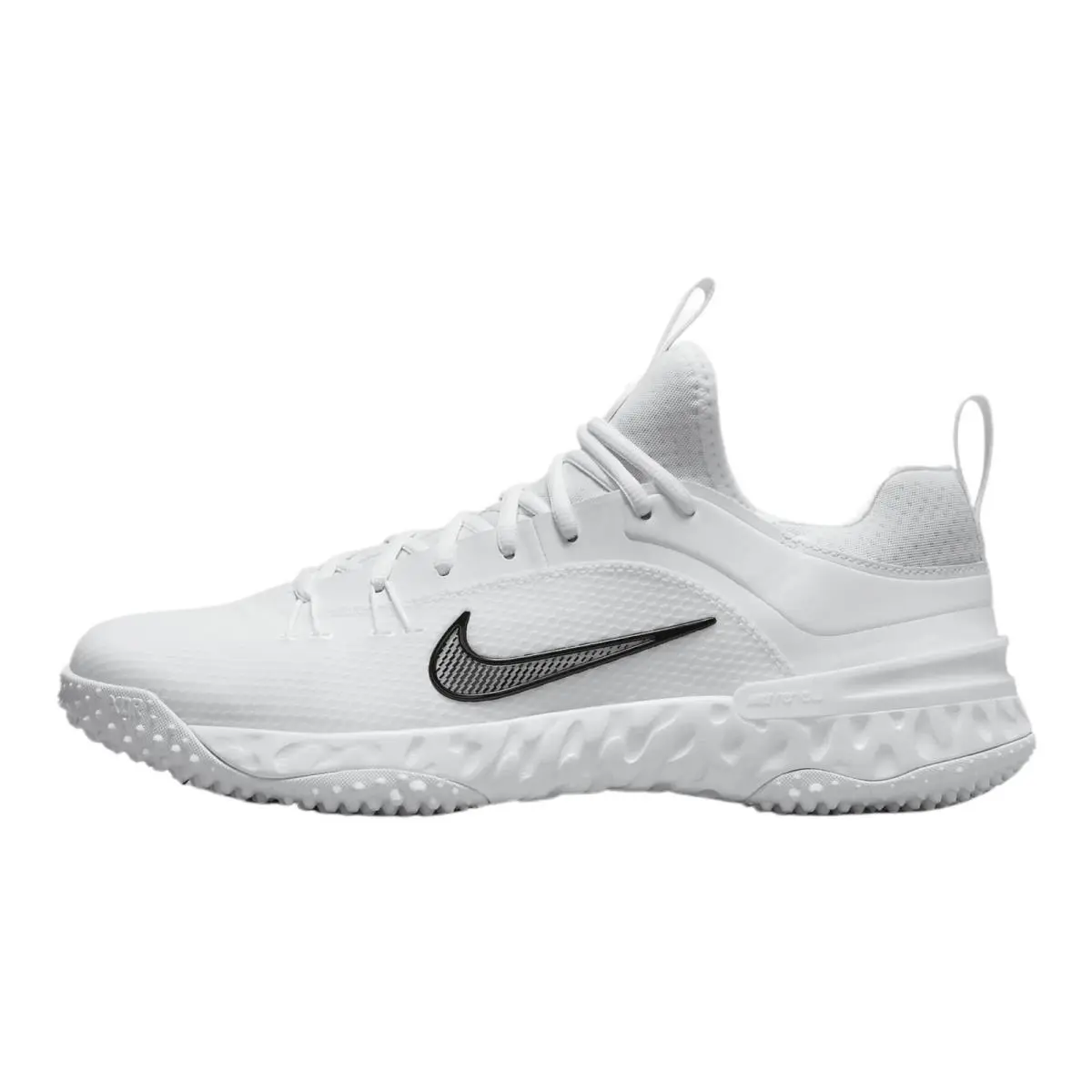 Nike Huarache 9 Elite TF Lax Lacrosse Shoes White/white/black