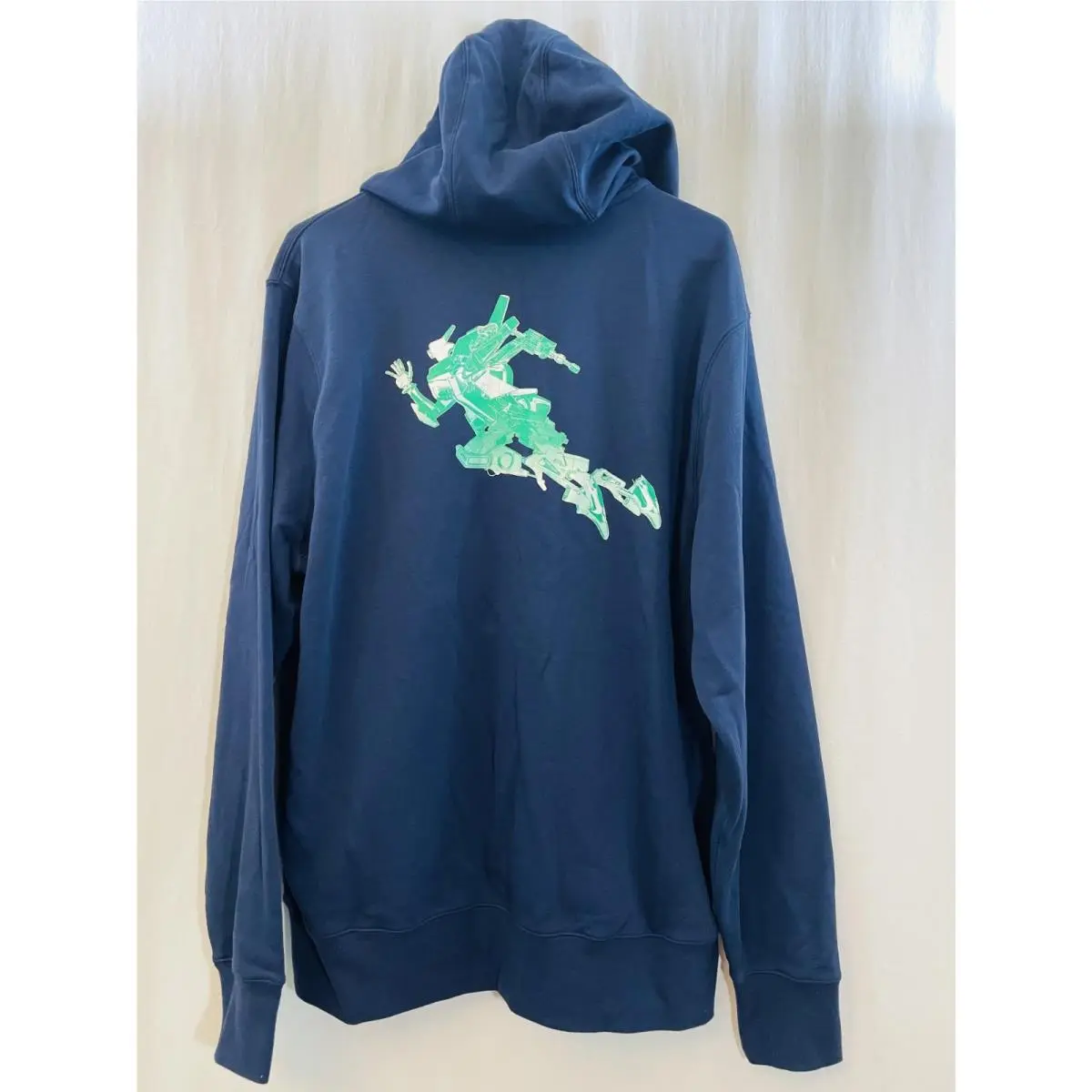 Sample Nike Blue Full Zip Hoodie Green Robot Unreleased HV0850-451 Men Large
