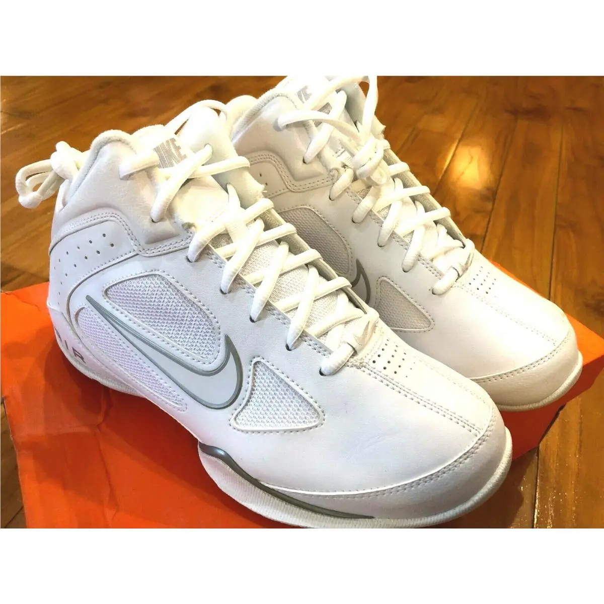 Nike Air Flight Showup 2 Basketball White Trainer Sneakers Shoes Mens - 6 38.5