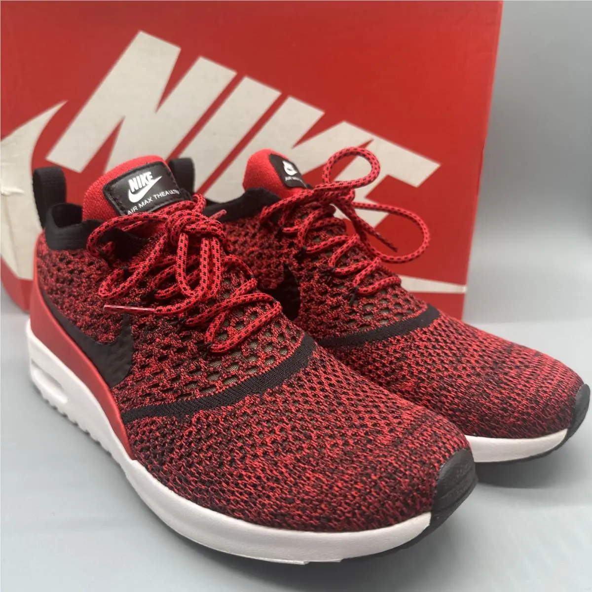 Nike 2016 Womens Air Max Thea Ultra Fk Red Running Trainers Size 10