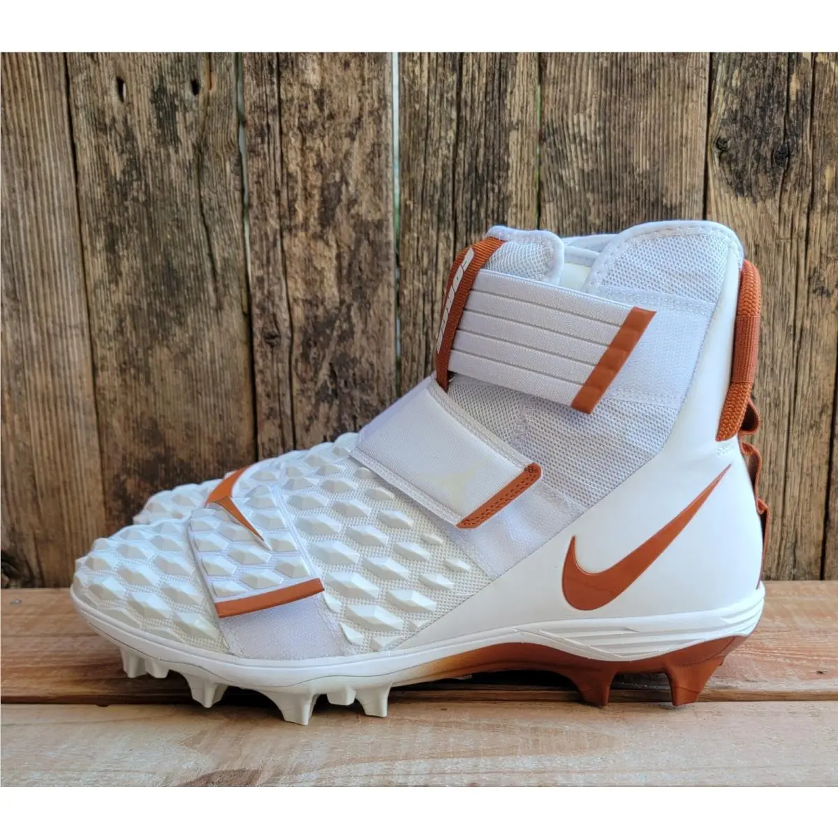 Nike Force Savage Elite 2 Texas Longhorns Cleats Men Sz 13.5 White Orange CI9868