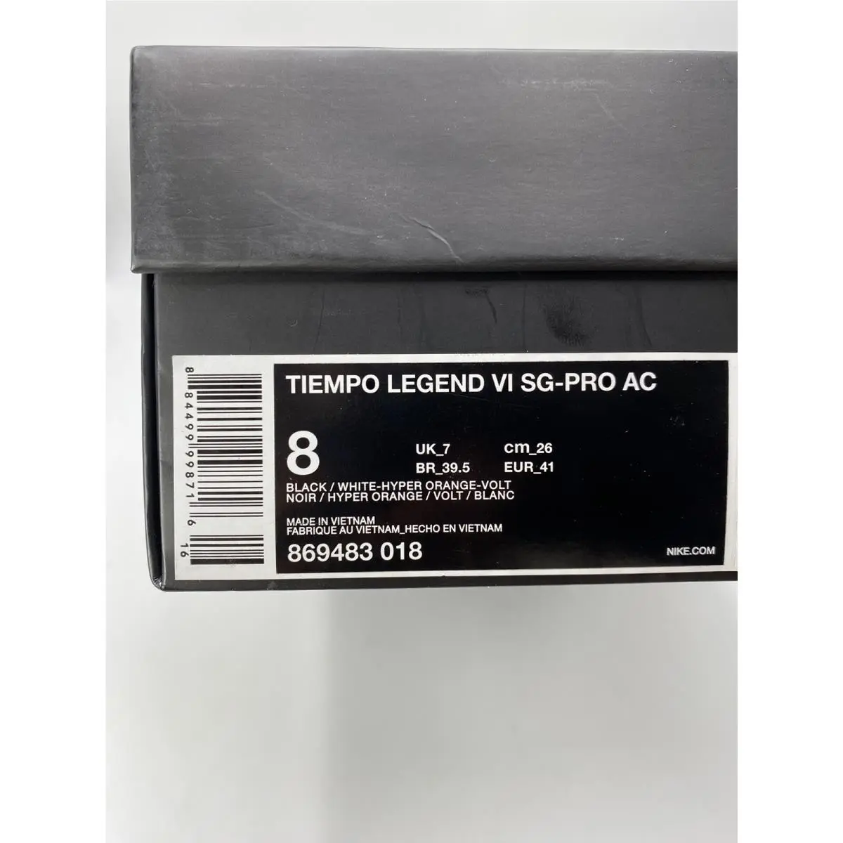 Nike shoes - Nike Tiempo Legend - Tiempo Legend - 869483 018 - Black/White-Hyper Orange (UPC: 884499998716) 7
