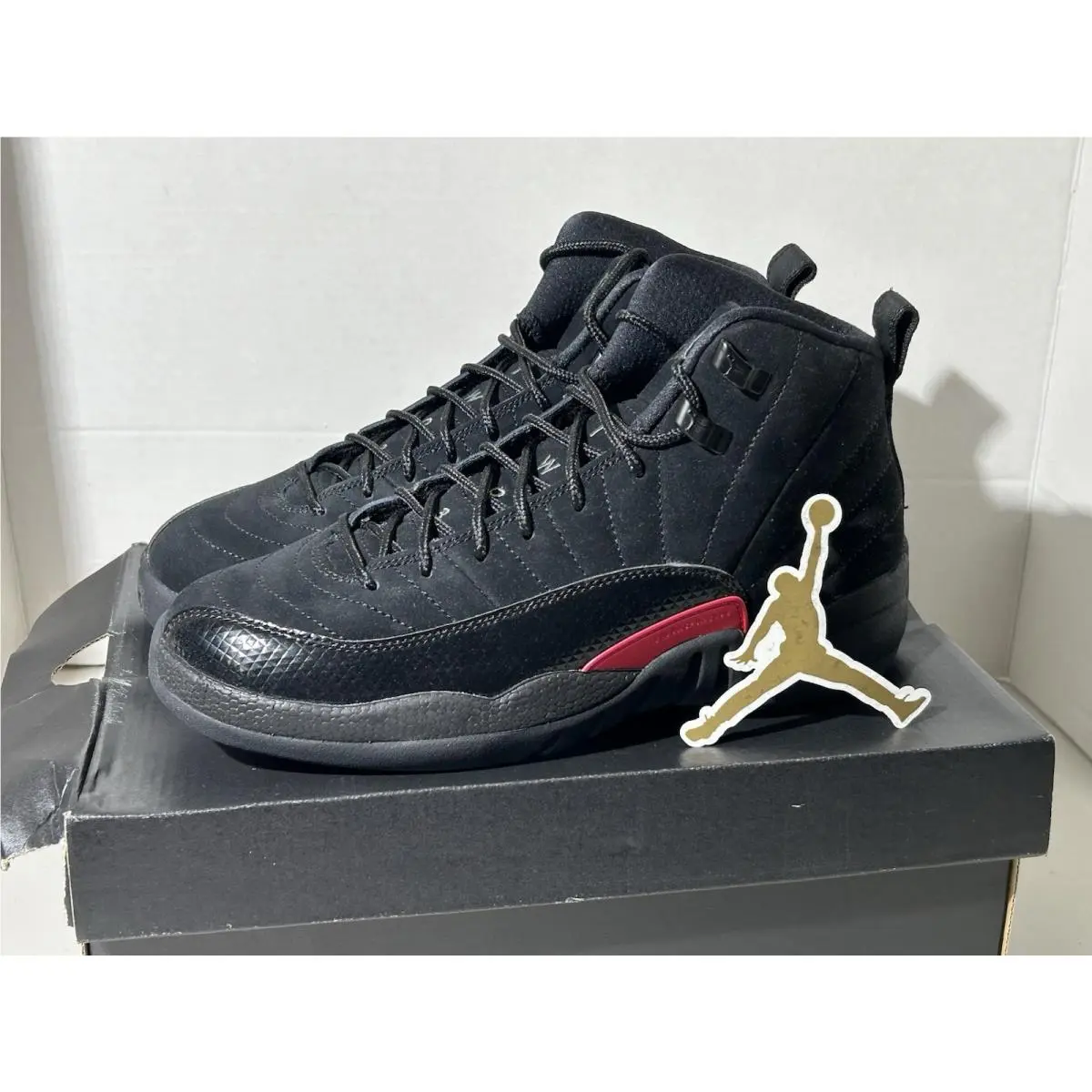 Nike Air Jordan 12 Retro GS Black/dark Greay-rush Pink - 510815 006 7Y 8.5 W