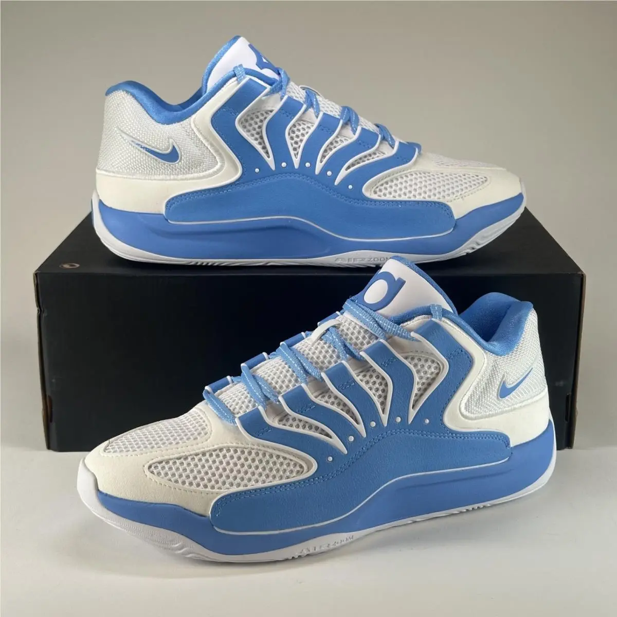 Nike KD 18 TB Promo White Unc University Blue Men`s Size 9.5 Shoes IH5096-108