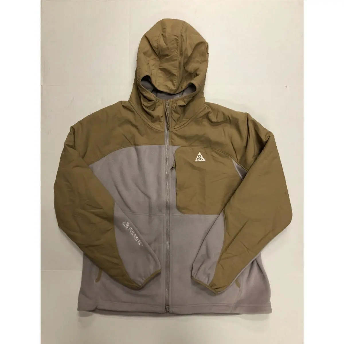 Nike Acg Wolf Tree Zip Up Parachute Beige HJ2458-297 Size Large