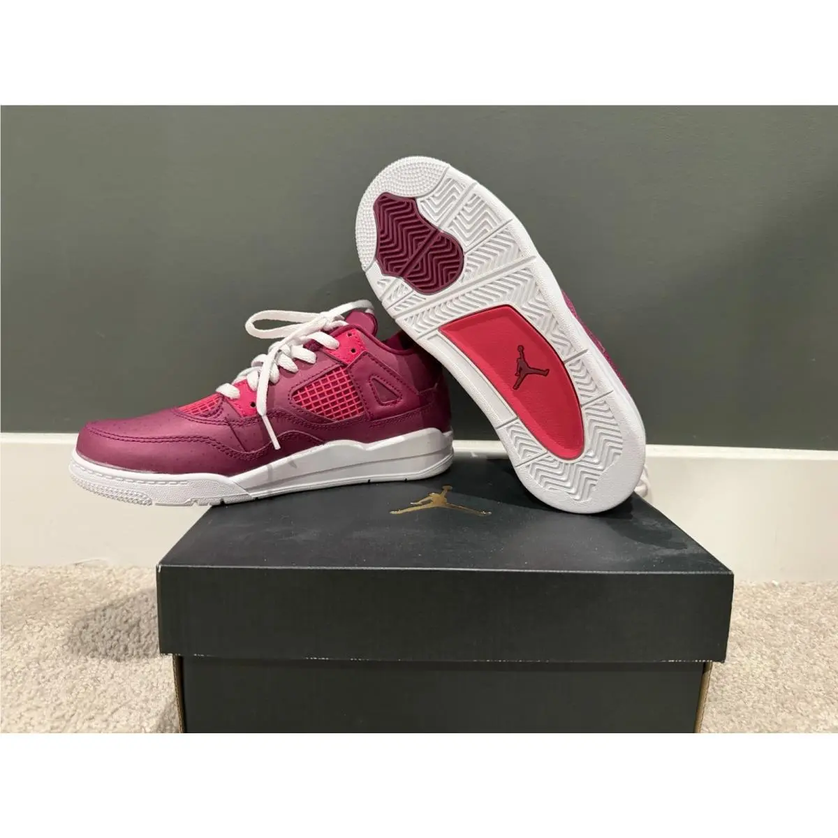 Nike shoes - Air Jordan Retro 4 (PS) - BQ7671 661 - True Berry/Rush Pink-White 0
