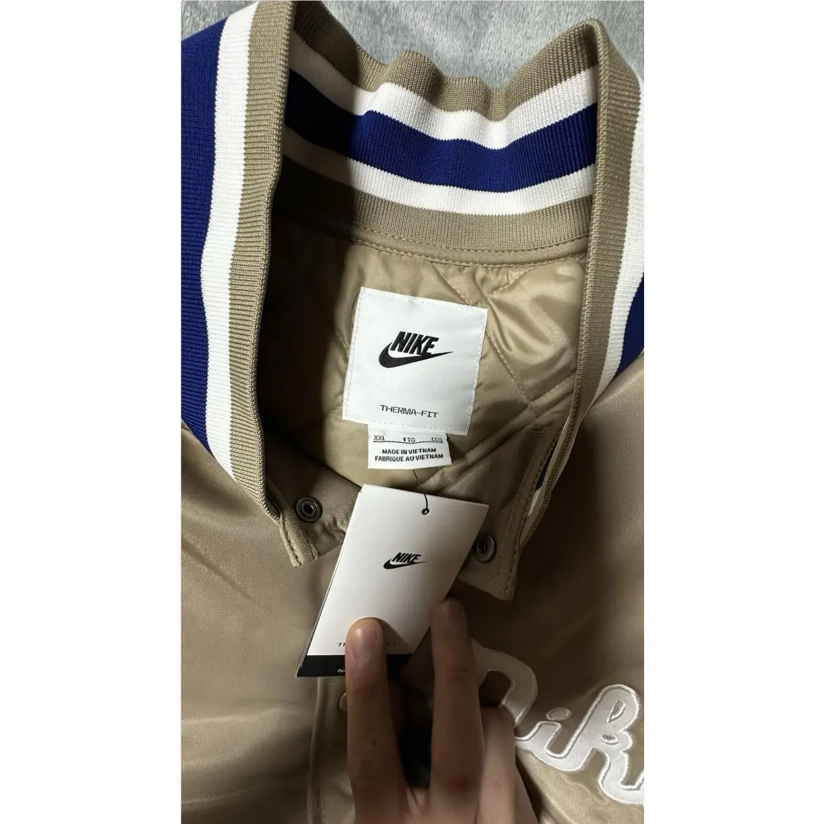 Nike clothing - Nike Dugout - Dugout - FQ7970247 - Khaki/Sail/Deep Royal Blue/Gym Red 2