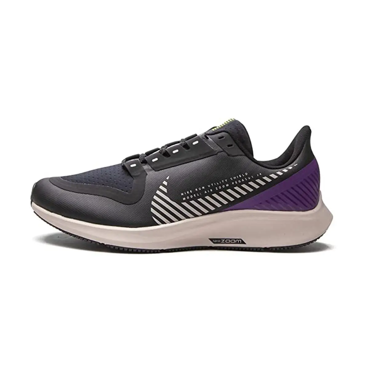 Nike Air Zoom Pegasus 36 Shield Gs Little Kids Size US 3 Y Black / Silver-desert - Black / Silver-Desert Sand