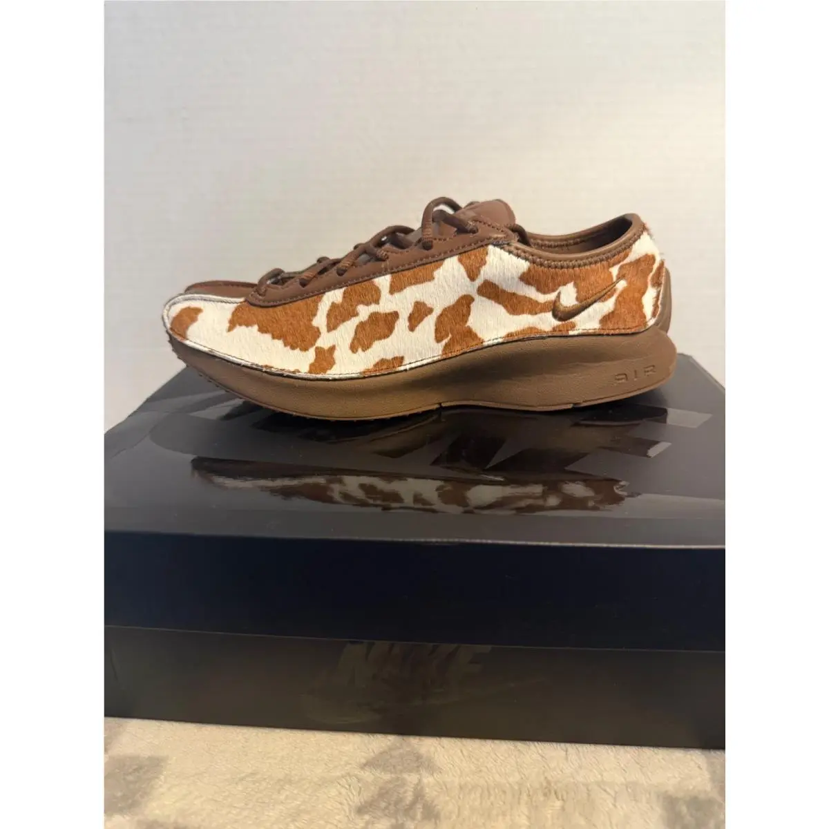 Women`s Nike Air Supervly LX `pony Hair Leather` 7.5 Cacao