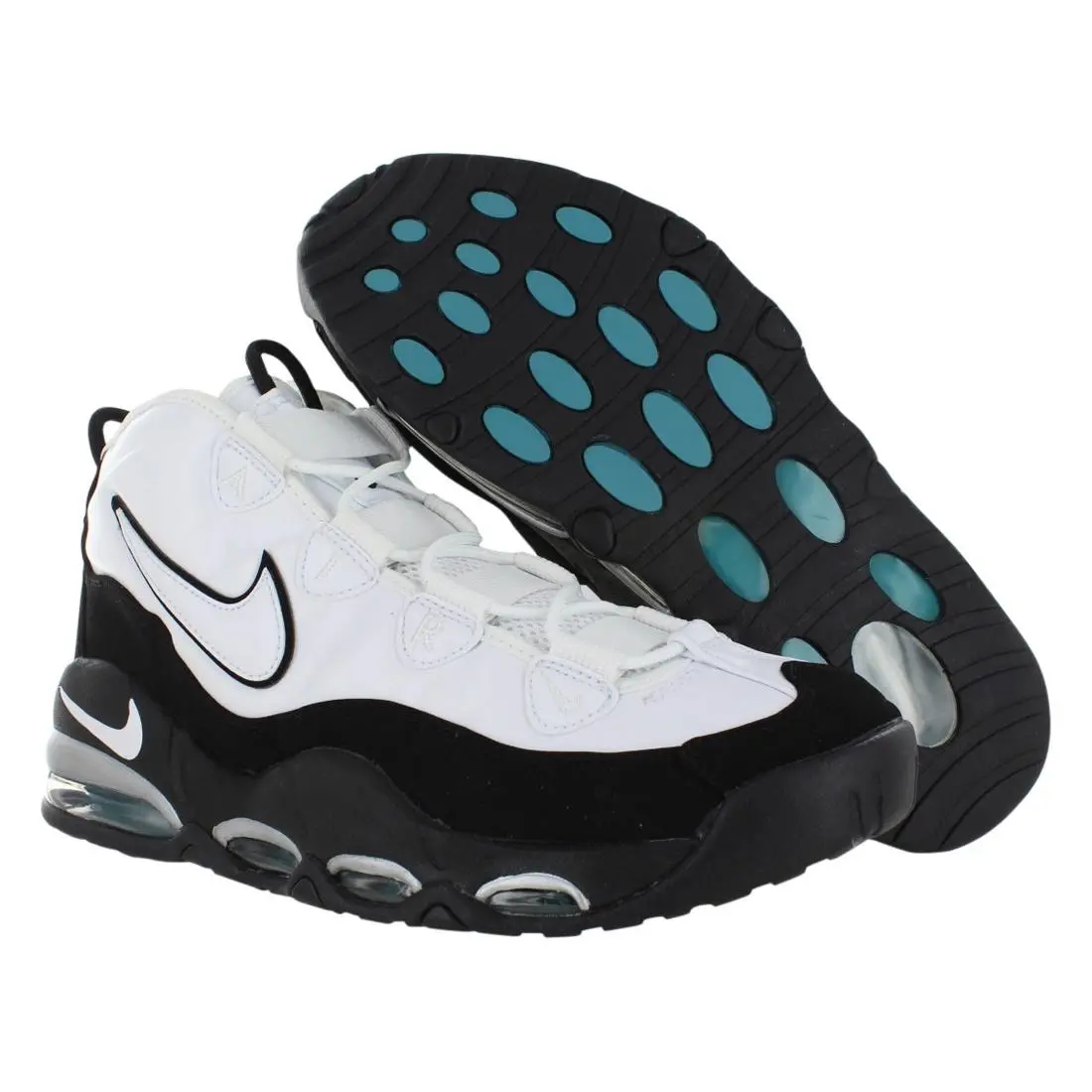 Nike Air Max Uptempo 95 Mens Shoes Size 7.5 Color: White/black/mystic Teal
