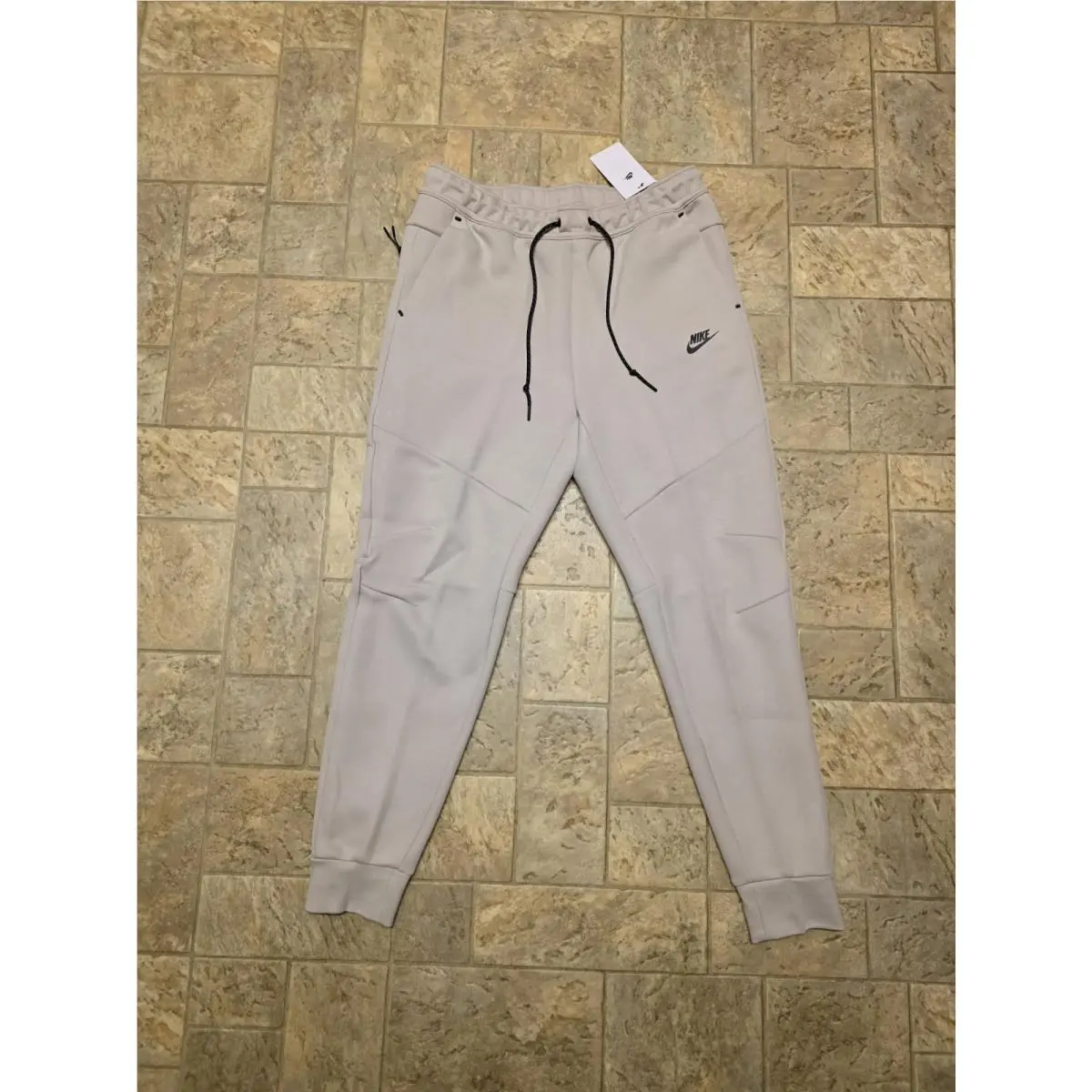 Tech Fleece Cream/black Joggers Size Large HV0959-236 by Nike