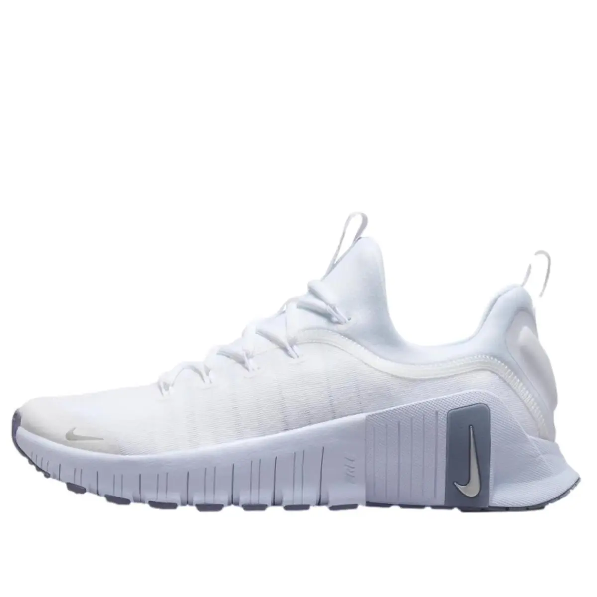 Nike Free Metcon 6 White / Metallic Silver FJ7126-110 Women`s Size 8.5 Medium - Multicolor